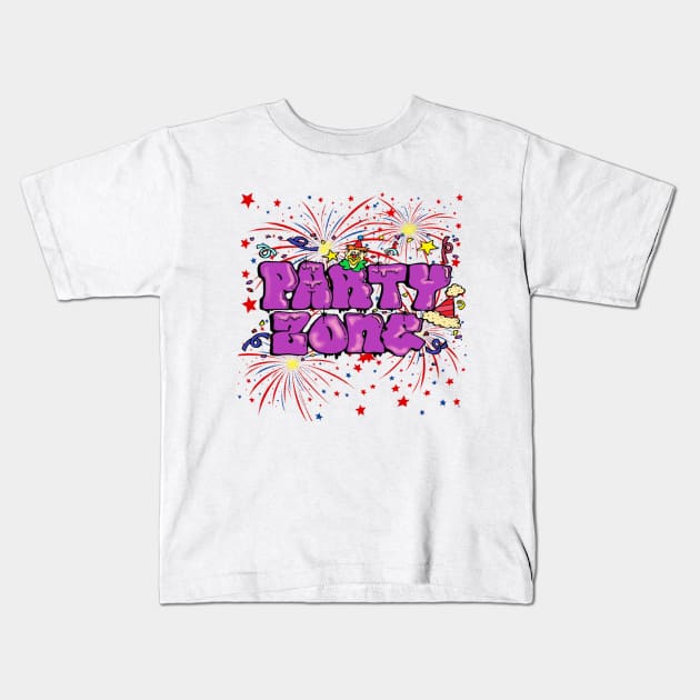 party zone Kids T-Shirt by VeryOK